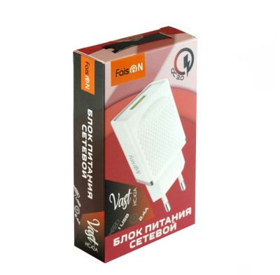 Сетевое зар. устр. Faison HC42A 1USB 2.4A белое Сетевое зар. устр. Faison HC42A 1USB 2.4A белое