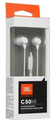 Наушники с микрофоном JBL C50HI 1.2м белые Наушники с микрофоном JBL C50HI 1.2м белые