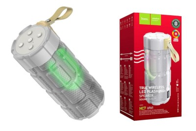 Bluetooth колонка Hoco HC7 BT5.0/2400mAh/4ч/10Вт/TF/FM/USB/AUX серая Bluetooth колонка Hoco HC7 BT5.0/2400mAh/4ч/10Вт/TF/FM/USB/AUX серая