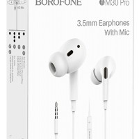 Стереонаушники Borofone BM30 Pro с микрофоном 1.2м белые