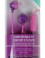 Стереонаушники Sony MDR-EX15AP с микрофоном пурпурные (High Copy)