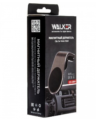 Держатель в автомобиль в воздуховод магнитный Walker CX-004 черный Держатель в автомобиль в воздуховод магнитный Walker CX-004 черный