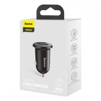 Автомобильное заряд. устр. Baseus Grain Pro 2USB 2.4A (CCALLP-01) черное