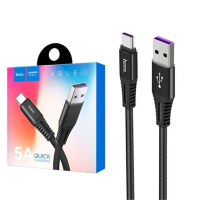 Usb Кабель-зарядка Type-C Hoco X22 1м 5A чёрный Usb Кабель-зарядка Type-C Hoco X22 1м 5A чёрный