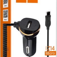 Автомобильное заряд. устр. Hoco Z14 с шнуром Micro 1USB 3.4А черное