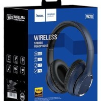 Стереонаушники Bluetooth полноразмерные HOCO W28 Journey BT5.0/250mAh/10ч/AUX синие