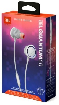 Наушники с микрофоном JBL Quantum 50 1.2м белые Наушники с микрофоном JBL Quantum 50 1.2м белые