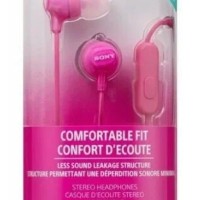 Стереонаушники Sony MDR-EX15AP с микрофоном розовые (High Copy)