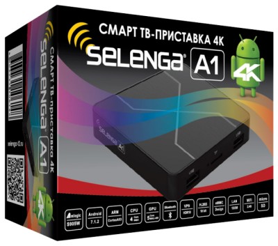 ТВ-приставка 4K для приема цифрового телевидения Selenga A1 ТВ-приставка 4K для приема цифрового телевидения Selenga A1