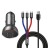 Автомобильное заряд. устр. Baseus Digital Display 2USB 2.4A с каб. 3в1 TZCCBX-0G серое
