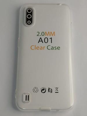 Чехол-накладка силикон 2.0мм Samsung Galaxy A01 прозрачный Чехол-накладка силикон 2.0мм Samsung Galaxy A01 прозрачный