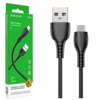 Usb Кабель-зарядка Micro Borofone BX51 Trumph 2.4A 1м силиконовый черный