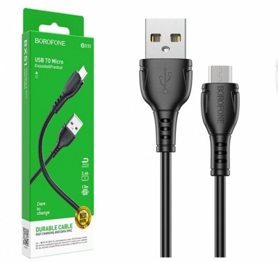 Usb Кабель-зарядка Micro Borofone BX51 Trumph 2.4A 1м силиконовый черный Usb Кабель-зарядка Micro Borofone BX51 Trumph 2.4A 1м силиконовый черный