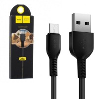Usb Кабель-зарядка Micro Hoco X20 Flash 2м силиконовый чёрный