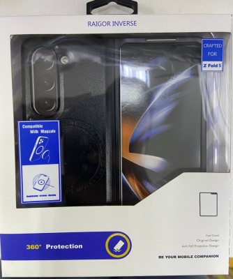 Чехол-накладка для Samsung Galaxy Z Fold 5 Raigor Inverse кожа черная Чехол-накладка для Samsung Galaxy Z Fold 5 Raigor Inverse кожа черная