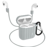 Силиконовый чехол для AirPods 1/2 Hoco WB10 серый