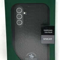 Накладка для Samsung Galaxy S24 Plus Santa Barbara под кожу чёрная