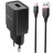 Сетевое зар. устр. Borofone BA19A с шнуром Micro 1USB 1A черное