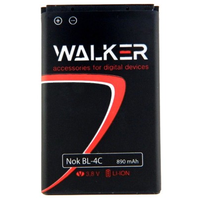 Аккумуляторная батарея Walker для Nokia BL-4C 860mAh Аккумуляторная батарея Walker для Nokia BL-4C 860mAh