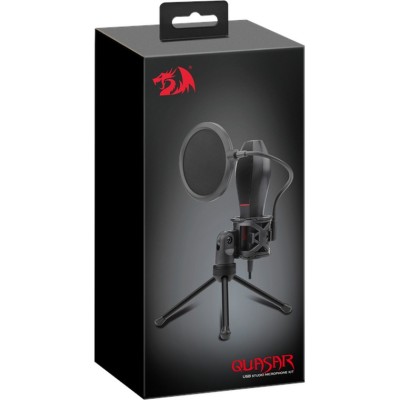 Микрофон конденсаторный для стримов Redragon Quasar GM200 черный Микрофон конденсаторный для стримов Redragon Quasar GM200 черный