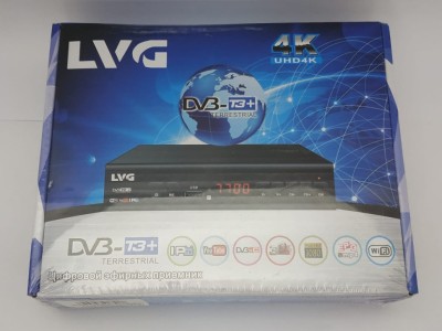 ТВ-приставка для приема цифрового телевидения LVG D-7700 DV3-T3+ черная ТВ-приставка для приема цифрового телевидения LVG D-7700 DV3-T3+ черная