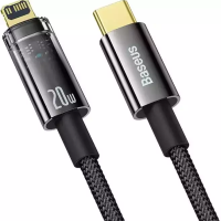 Кабель-зарядка Type-C на Lightning Baseus Explorer 20W 2м (CATS000101) черный
