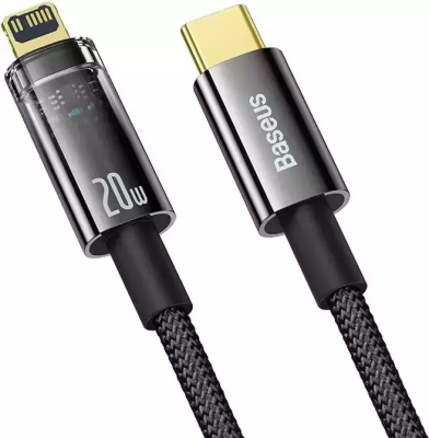 Кабель-зарядка Type-C на Lightning Baseus Explorer 20W 2м (CATS000101) черный Кабель-зарядка Type-C на Lightning Baseus Explorer 20W 2м (CATS000101) черный