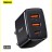 Зарядный блок 3в1 с быстрой зарядкой Baseus Super Si Quick Charger 2USB/1C 30W, черное, EU