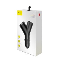 Автомобильное заряд. устр. + прикуриватель Baseus Y-type 2USB 3.4A CCALL-YX01 черное