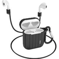 Силиконовый чехол для AirPods 1/2 Hoco WB10 черный