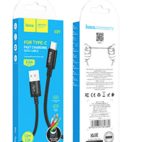 Usb Кабель-зарядка Type-C Hoco X89 2,4A 1м в тканевой оплетке черный