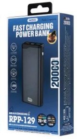 Powerbank REMAX RPP-129 20000mAh 2USB  22.5W серый Powerbank REMAX RPP-129 20000mAh 2USB  22.5W серый