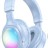 Стереонаушники Bluetooth полноразмерные Hoco W48 RGB синие