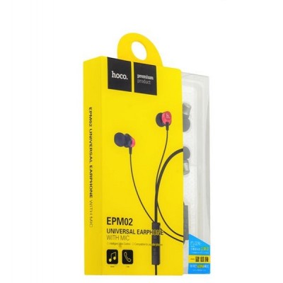 Наушники с микрофоном Hoco EPM02 Common 1.2м красные Наушники с микрофоном Hoco EPM02 Common 1.2м красные