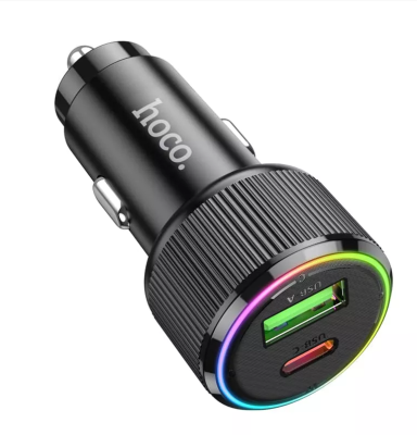 Автомобильное заряд. устр. Hoco NZ14A 1USB/1C 38W черный Автомобильное заряд. устр. Hoco NZ14A 1USB/1C 38W.
Материал: алюминий + огнестойкий материал ПК.
 Выход: 12 В-24 В постоянного тока
 Выход:
USB-A: 5 В/3 А, 9 В/2 А, 12 В/1,5 А, макс. 18 Вт (QC/FCP/AFC)
Тип-C: 5 В/3 А, 9 В/2,22 А, 12 В/1,67 А, макс. 20 Вт (PD/QC/FCP/AFC)
ППС: 3,3-11 В, 2,0 А
USB-A+Type-C: максимум 38 Вт.
 Широко совместим с различными моделями.
 Интеллектуальный идентификационный чип, автоматически подбирающий ток, необходимый устройству для защиты аккумулятора.
 Усилен противоскользящей шрапнелью с обеих сторон, чтобы предотвратить отскакивание от ударов.