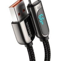 Usb Кабель-зарядка TYPE-C Baseus Display series 66W 1м (CASX020001) черный