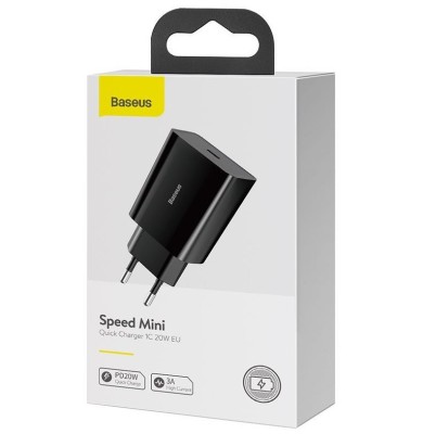 Сетевое зар. устр. Baseus Speed Mini 1C 3A 20W CCFS-SN01 черное Сетевое зар. устр. Baseus Speed Mini 1C 3A 20W CCFS-SN01 черное