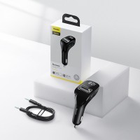 Автомобильное заряд. устр. Baseus Streamer F40 AUX Wireless MP3 1USB 15W AUX (CCF40-01) черное