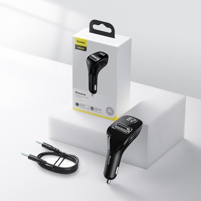 Автомобильное заряд. устр. Baseus Streamer F40 AUX Wireless MP3 1USB 15W AUX (CCF40-01) черное Автомобильное заряд. устр. Baseus Streamer F40 AUX Wireless MP3 1USB 15W AUX (CCF40-01) черное
