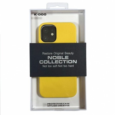 Накладка для i-Phone 13 Pro K-Doo Noble кожаная желтая Накладка для i-Phone 13 Pro K-Doo Noble кожаная желтая