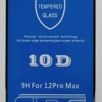 Защитное стекло для i-Phone 12 Pro Max 6.7" 10D чёрное