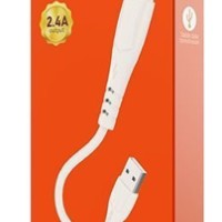 Usb Кабель-зарядка Lightning Borofone BX37 Wieldy 2.4A 1м в оплётке PVC белый