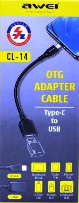 OTG Type-C (папа) на USB2.0 (мама) Awei CL-14 черный OTG Type-C (папа) на USB2.0 (мама) Awei CL-14 черный