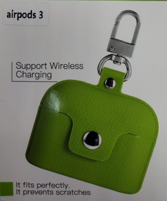 Силиконовый чехол для AirPods 3 с кнопкой и карабином салатовый Силиконовый чехол для AirPods 3 с кнопкой и карабином салатовый