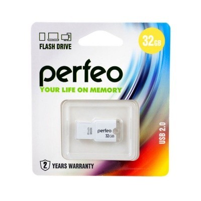 USB флеш накопитель Perfeo 32GB M03 White USB флеш накопитель Perfeo 32GB M03 White