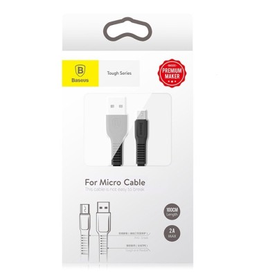 Usb Кабель-зарядка Micro Baseus Tough 2A 1м (CAMZY-B01) черный Usb Кабель-зарядка Micro Baseus Tough 2A 1м (CAMZY-B01) черный