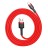 Кабель для зарядки Iphone Baseus Cafule с быстрой зарядкой 1м, в тканевой оплетке, красный
