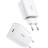 Сетевое зарядное устройство с Type C, скоростная зарядка Baseus Speed Mini 1C 3A/20W, белое