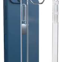 Чехол-накладка силикон i-Phone 13 прозрачный противоударный с закрытой камерой тех.пак