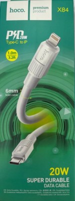 Usb Кабель-зарядка Type-C на Lightning Hoco X84 20W 1м силиконовый белый Usb Кабель-зарядка Type-C на Lightning Hoco X84 20W 1м силиконовый белый